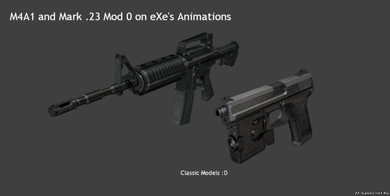 M4A1 and Mark .23 Mod 0 on eXe's Animations
