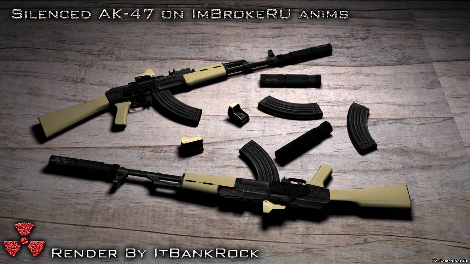 silenced AK-47 on ImBrokeRU anims