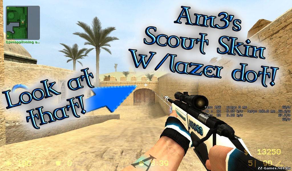 ReSkined Nod69 scout w whiteblue lazer dot