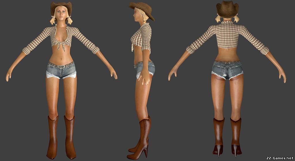 Cowgirl (девушка ковбой скин для админа)